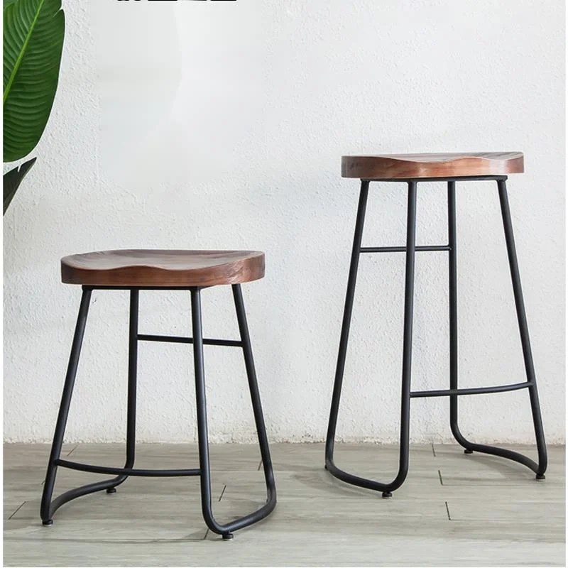 Commercial Kitchen Counter - Basit Modern Demir Bar Sandalyeleri, Yüksek