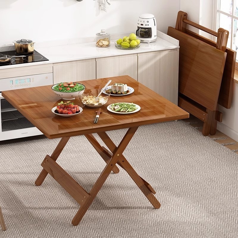 Commercial Kitchen Rental - Masif Ahşap Katlanabilir Yemek Masası Taşınabilir