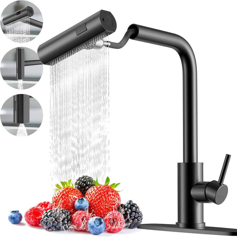 Commercial Kitchen Utensils - 1 PC Siyah Mutfak Musluk Aşağı