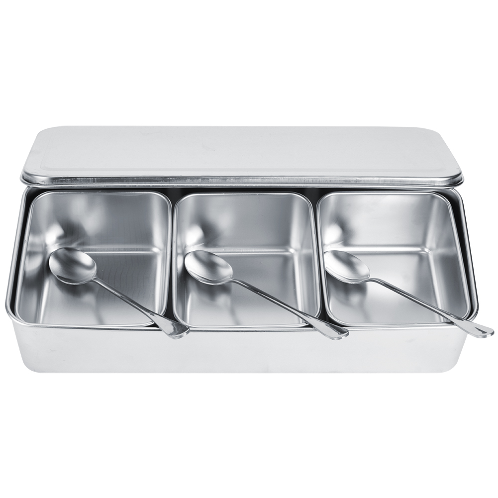 Commercial Kitchen Utensils - Ev Tipi 3 Bölmeli Paslanmaz Çelik