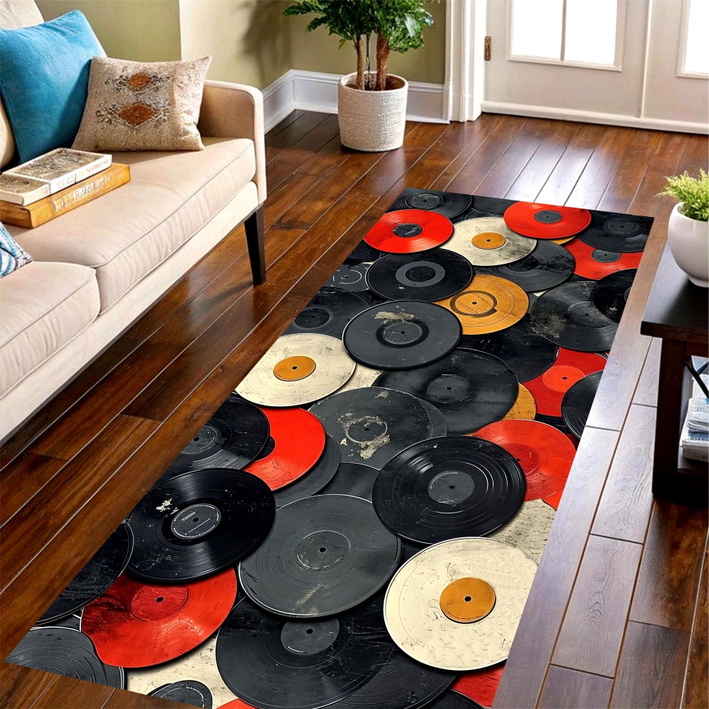 Commercial Kitchen Vinyl Flooring - Vintage Vinil Plak Desenli Uzun Halı,