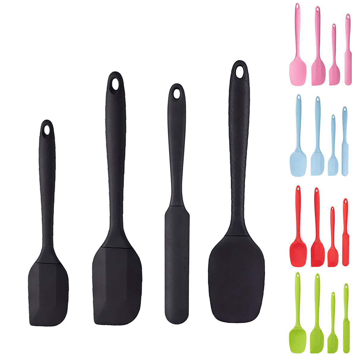 Commercial Kitchen Utensils - Mutfak Silikon Spatula Seti, Yüksek Isıya