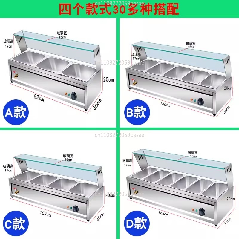 Fast food ısıtma masası ticari - Bain Marie Food Warmer incelemesi ve fiyatı