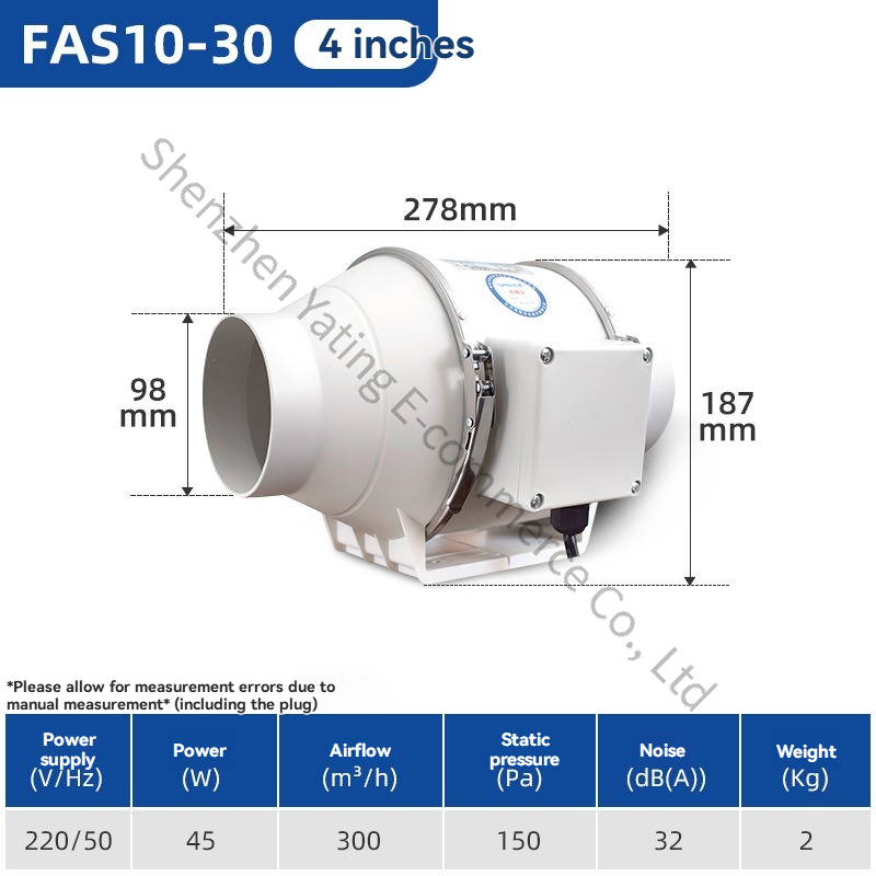 4 inç Ticari Egzoz Fanı Boru H - Commercial Kitchen Ventilation incelemesi ve fiyatı