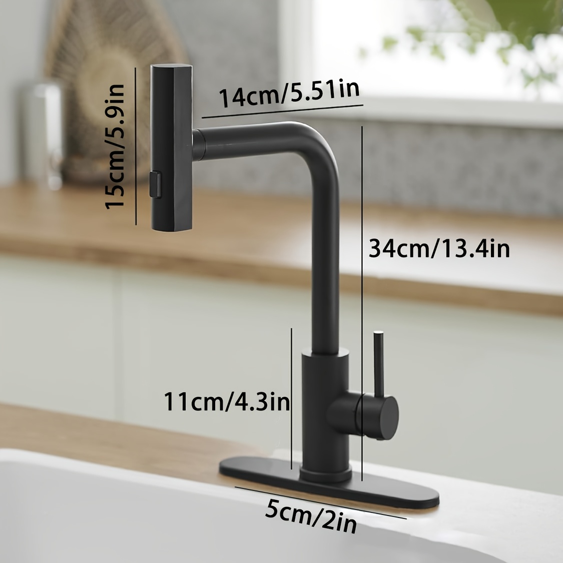 1 PC Siyah Mutfak Musluk Aşağı - Commercial Kitchen Utensils incelemesi ve fiyatı