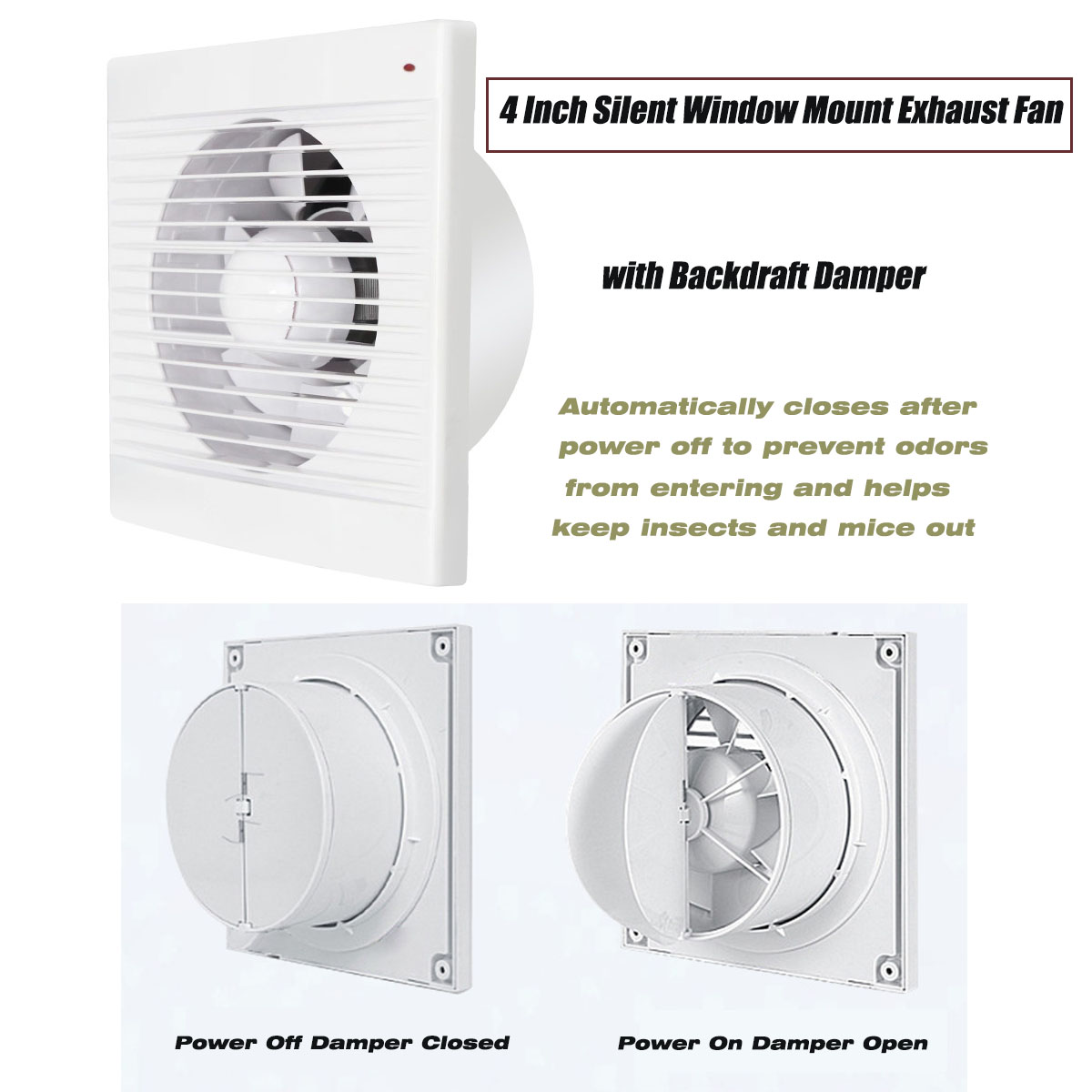 4 İnç Sessiz Pencere Tipi Egzo - Commercial Kitchen Ventilation incelemesi ve fiyatı