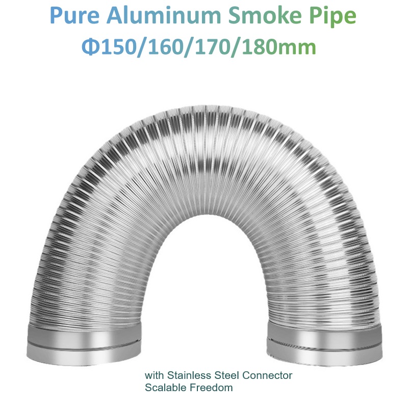 Φ90-180mm Saf Alüminyum Duman  - Commercial Kitchen Ventilation incelemesi ve fiyatı