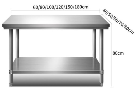 Paslanmaz Çelik Çift Katmanlı  - Commercial Kitchen Bench incelemesi ve fiyatı